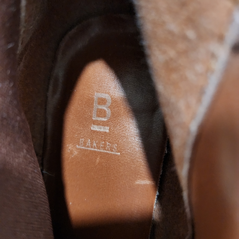 Vintage Bakers Daisy Cognac Leather Buckle Boots Y2K Square Toe Size 6.5 - Picture 5 of 7